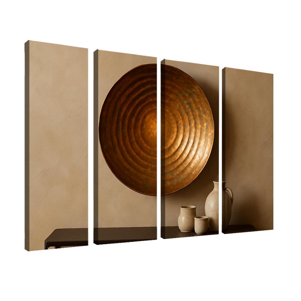 Hand Hammered Copper Ripple Wall Bowl decor