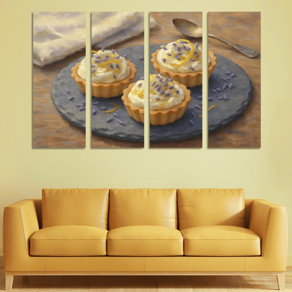 Lavender Honey Ricotta Tartlets premium artwork frames