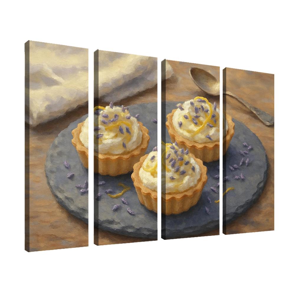 Lavender Honey Ricotta Tartlets premium artwork frames