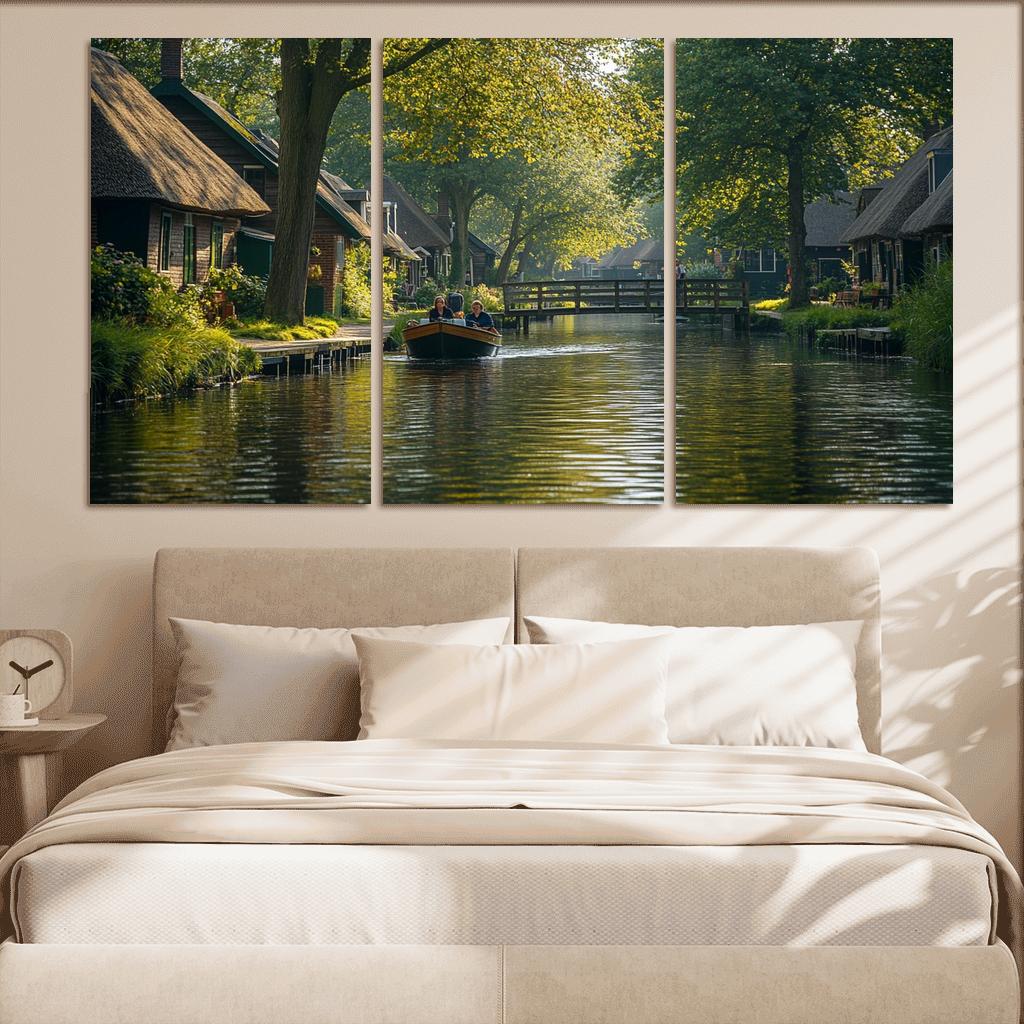 Giethoorn Canal Village multi-panel paintings