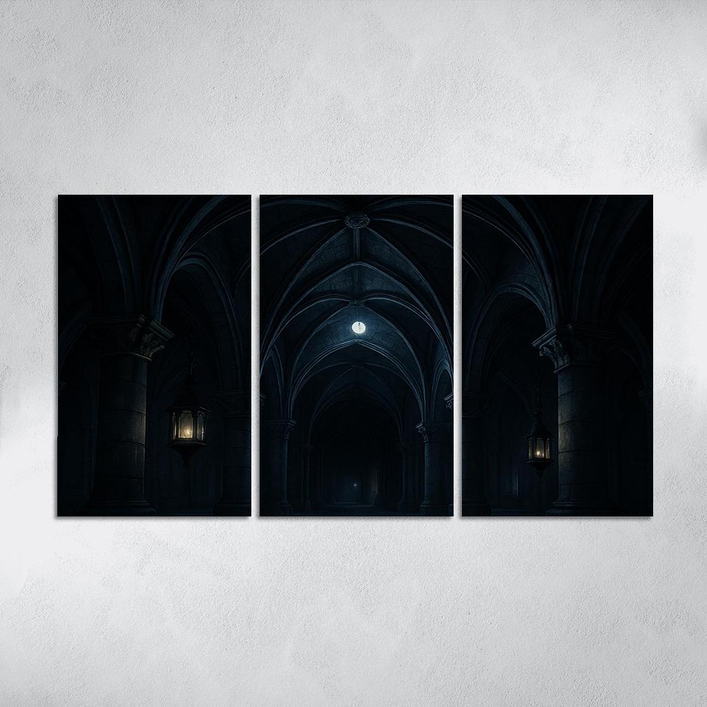 Nocturnal Ribbed Vault modern paintings frame