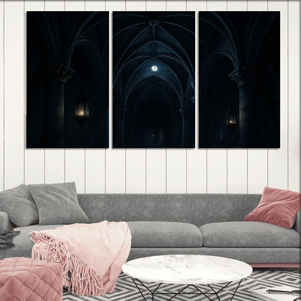 Nocturnal Ribbed Vault modern paintings frame