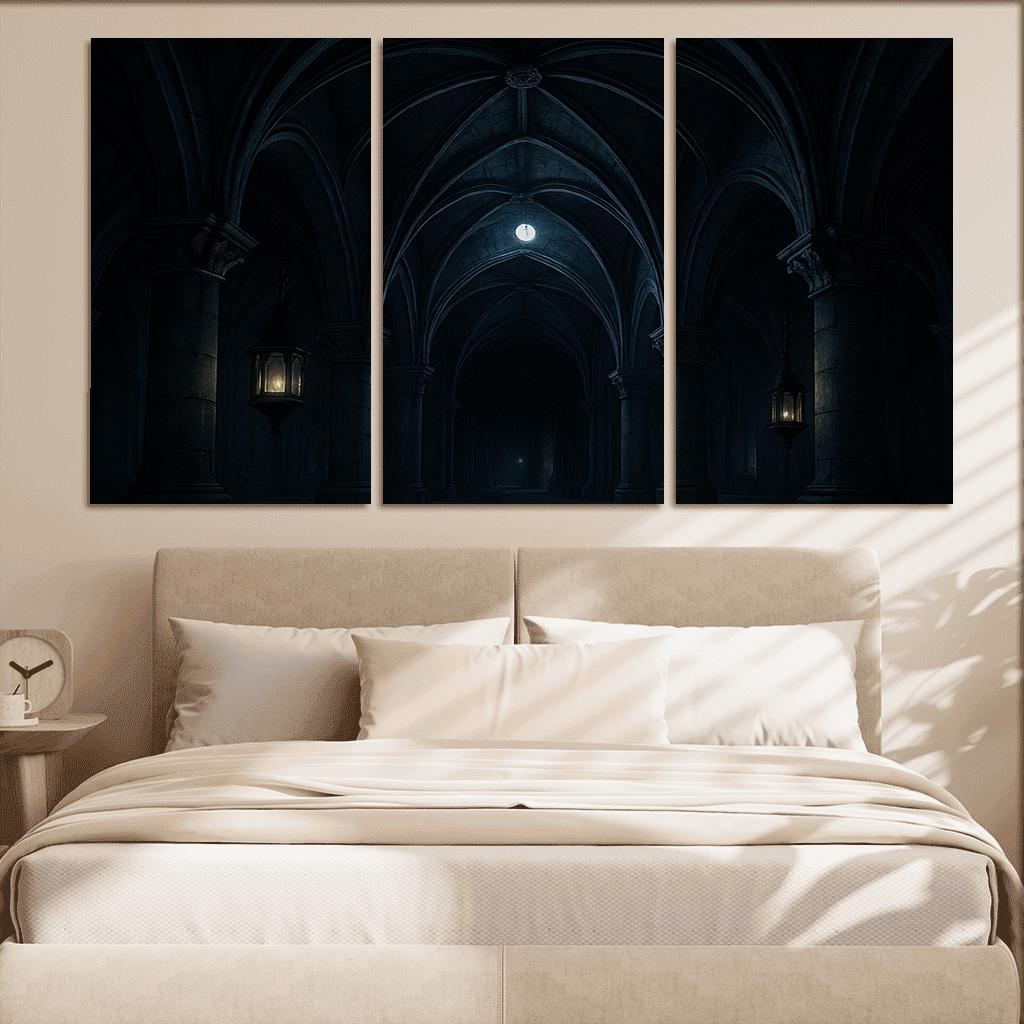 Nocturnal Ribbed Vault modern paintings frame