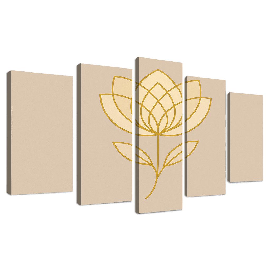 Geometric Bloom framed paintings