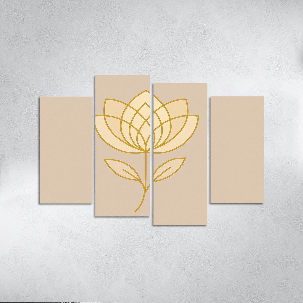 Geometric Bloom framed paintings