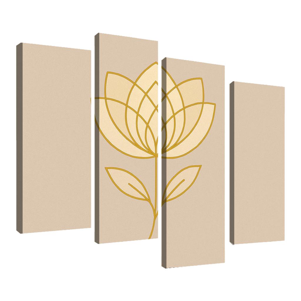 Geometric Bloom framed paintings