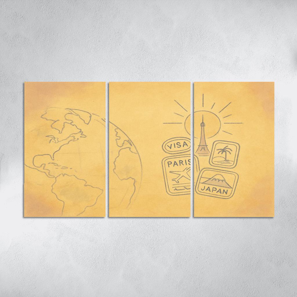 Passport Of Light canvas paintings frame