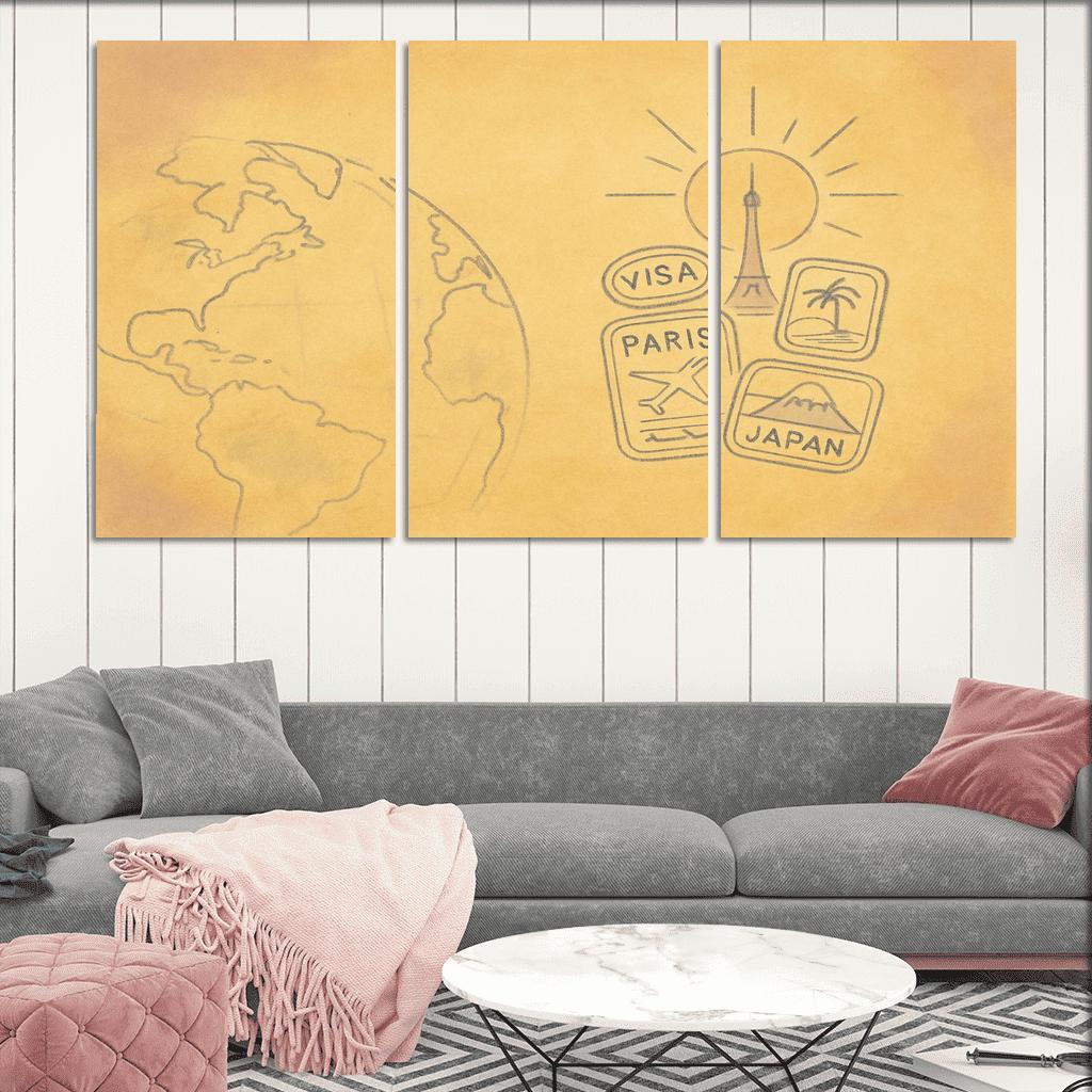 Passport Of Light canvas paintings frame
