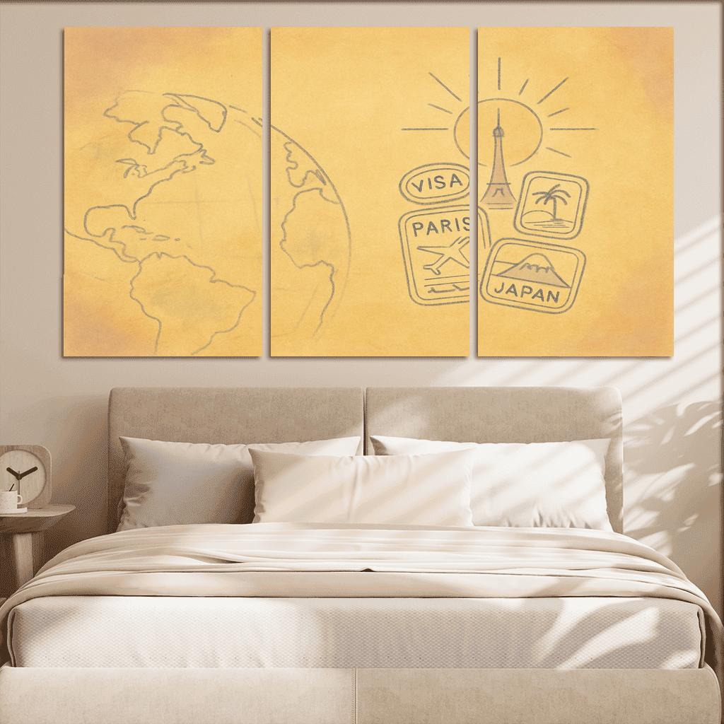 Passport Of Light canvas paintings frame