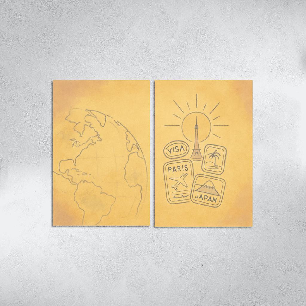 Passport Of Light canvas paintings frame