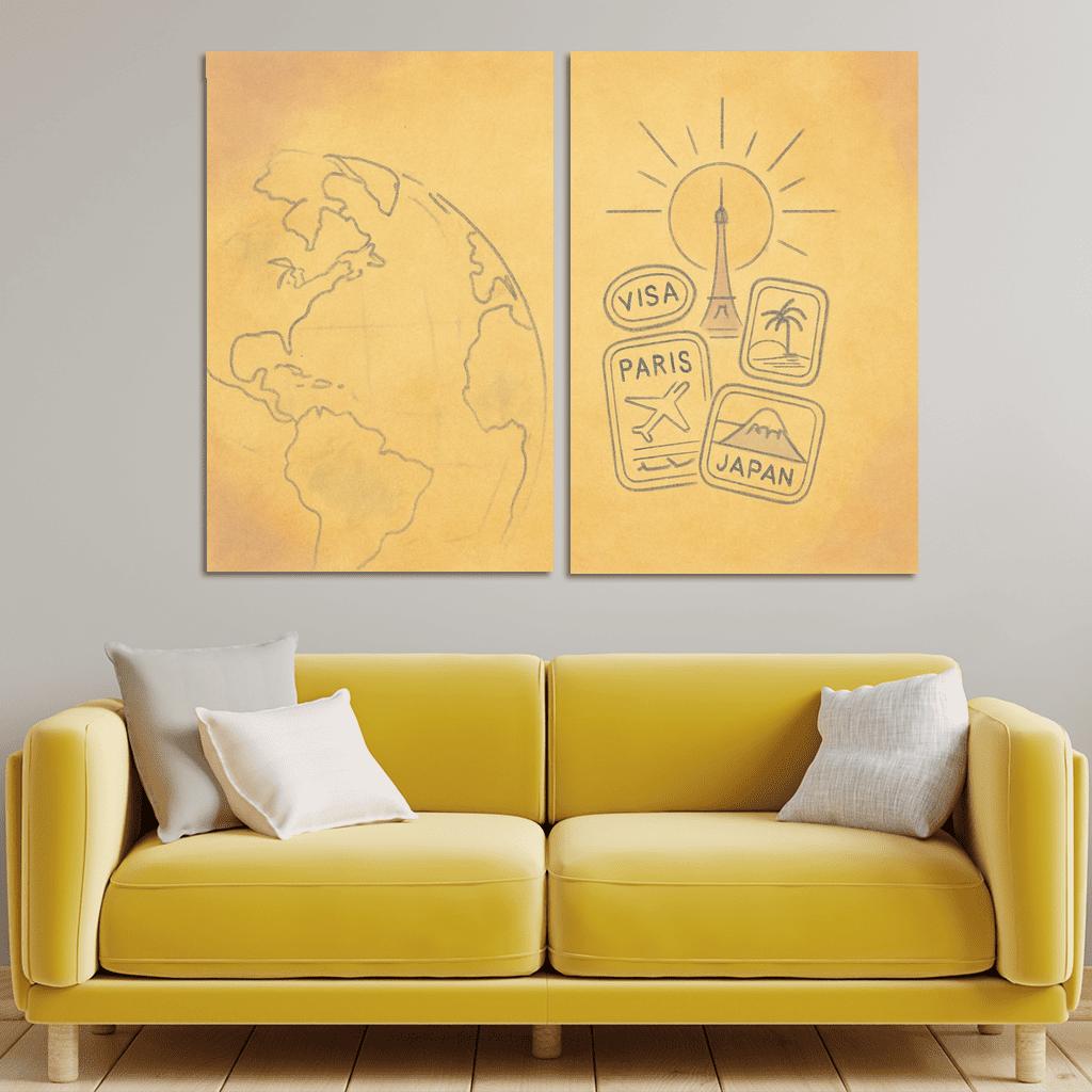 Passport Of Light canvas paintings frame