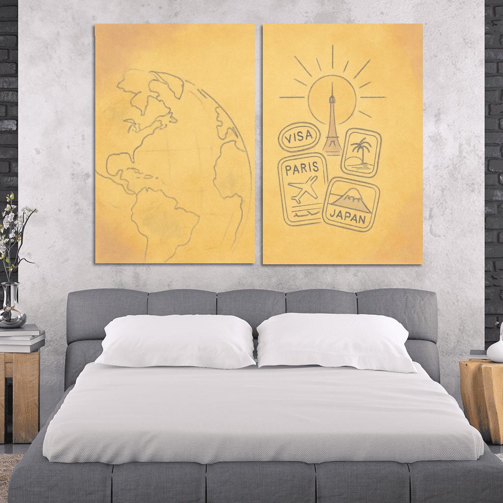 Passport Of Light canvas paintings frame