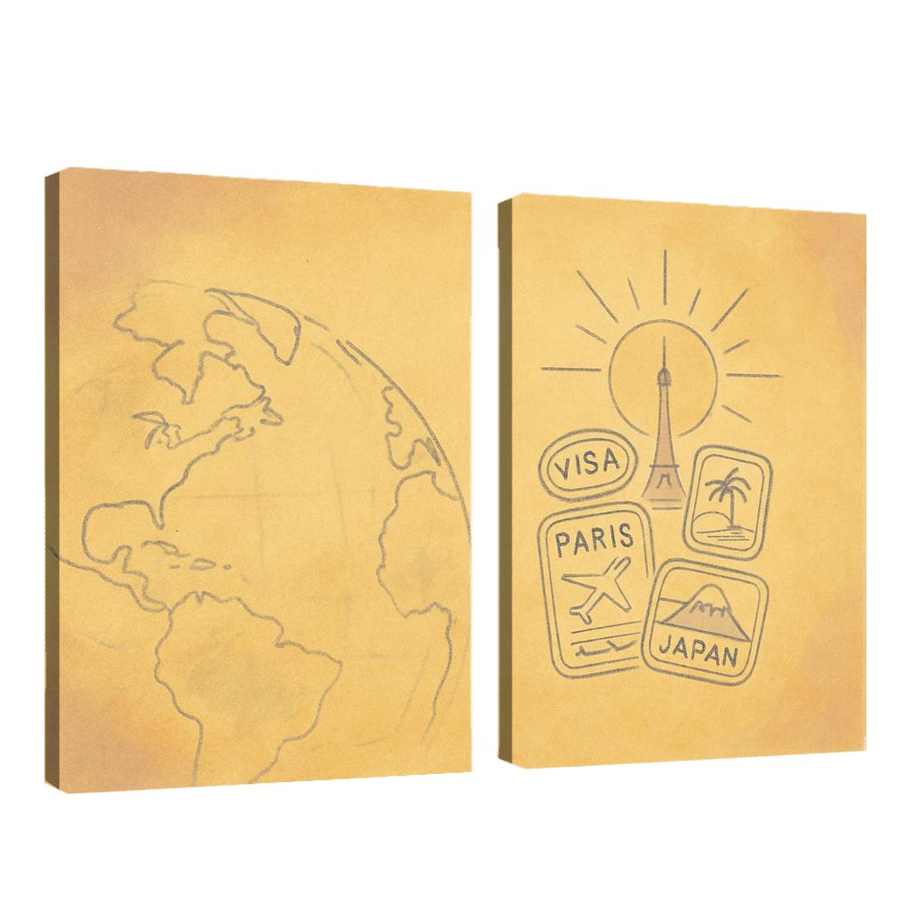 Passport Of Light canvas paintings frame