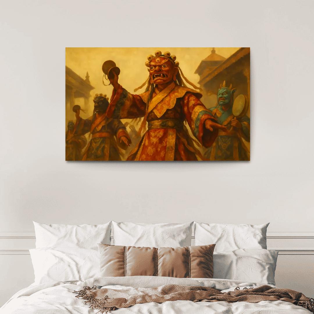 Cham Masked Dance framed paintings