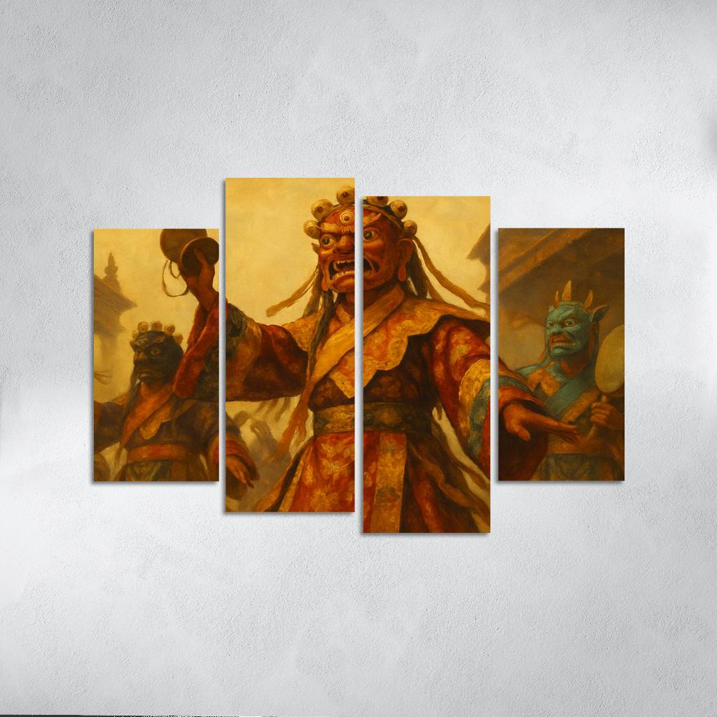 Cham Masked Dance framed paintings