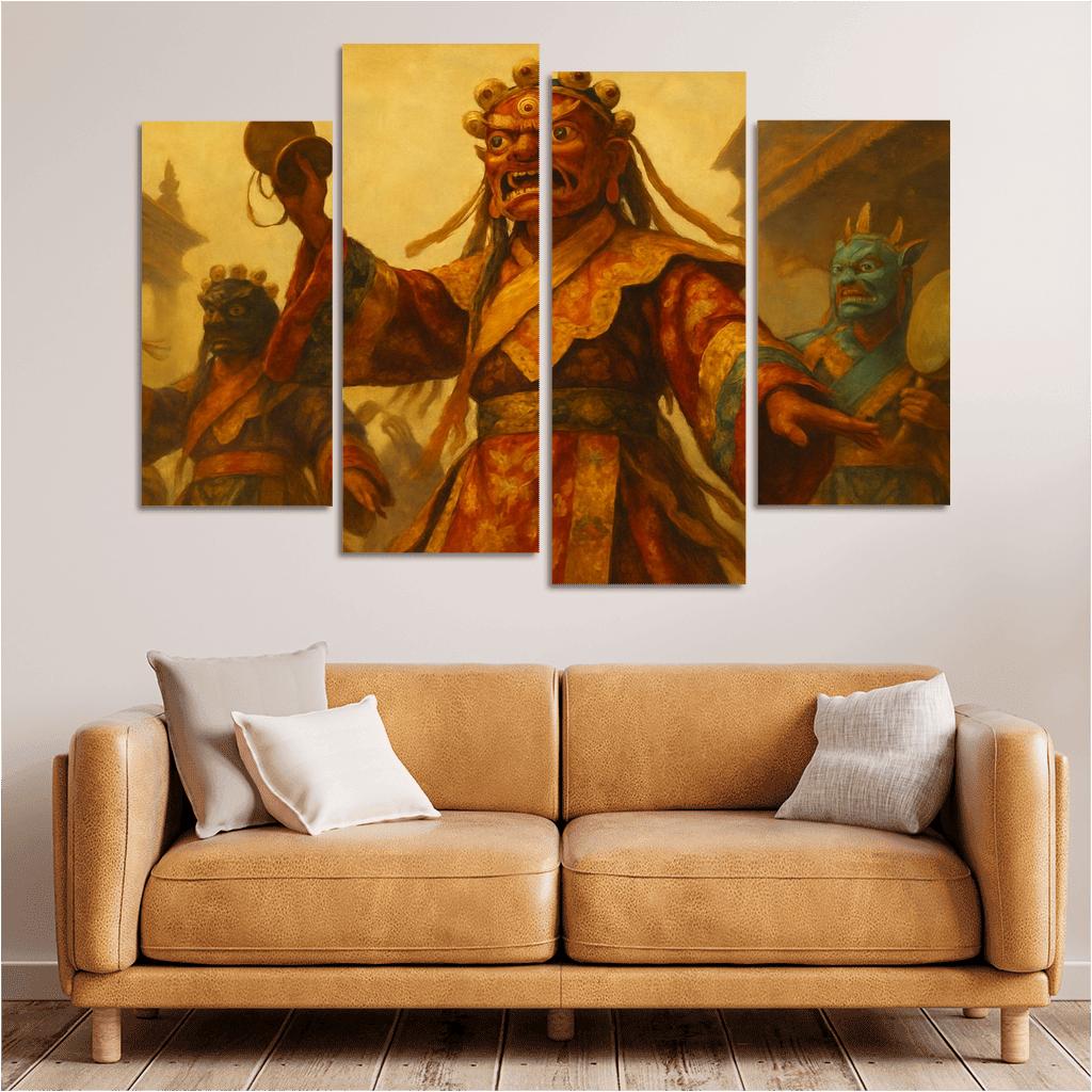 Cham Masked Dance framed paintings