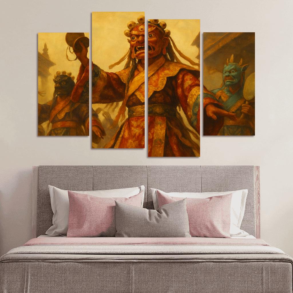Cham Masked Dance framed paintings