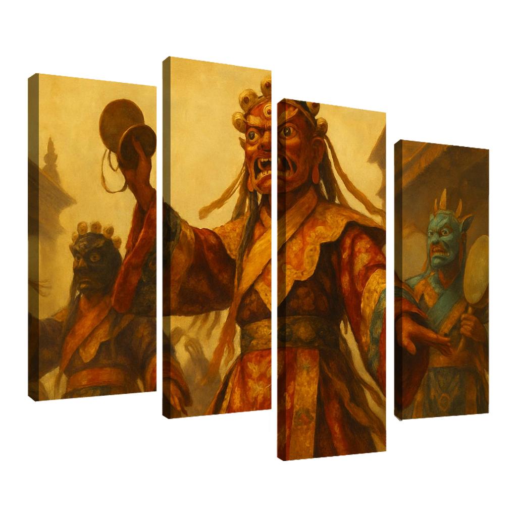 Cham Masked Dance framed paintings