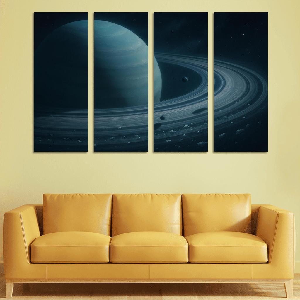 Whispering Rings Of An Ice Giant custom paintings frame
