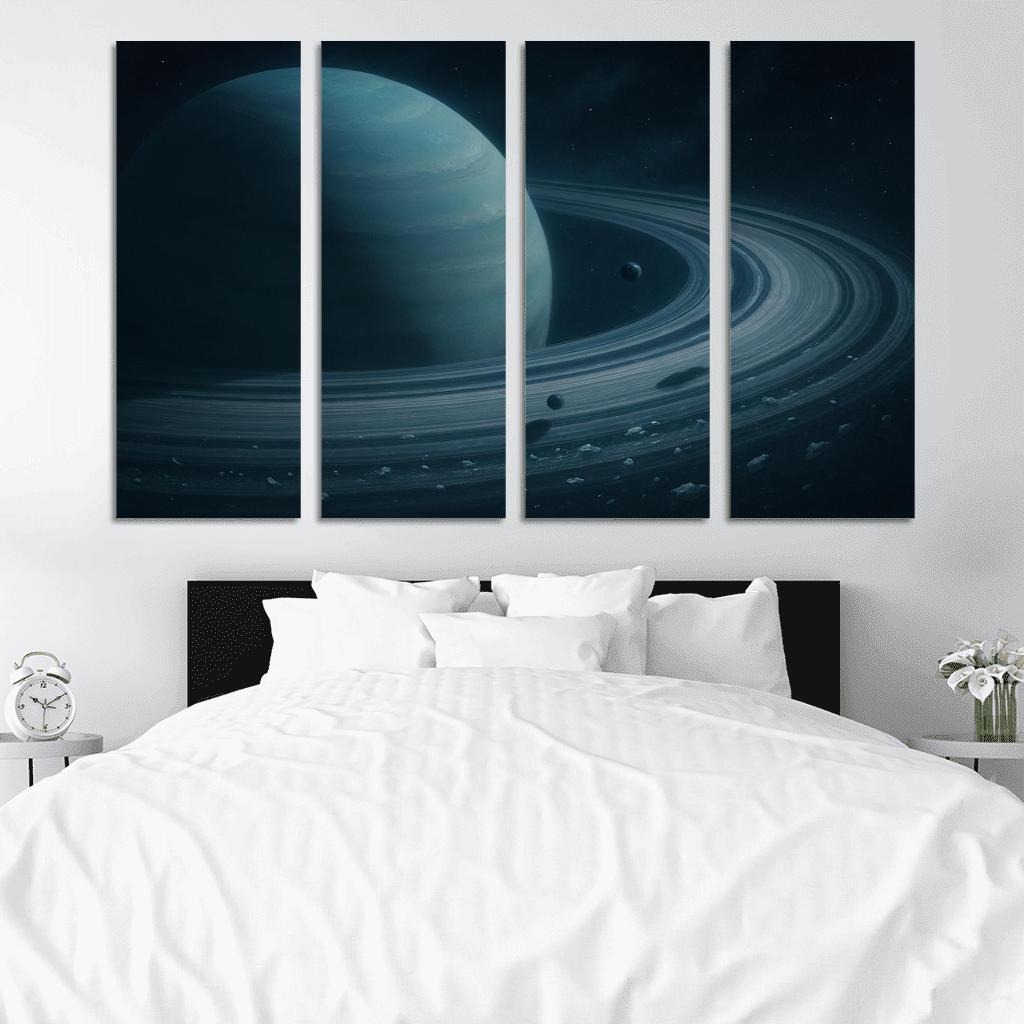 Whispering Rings Of An Ice Giant custom paintings frame