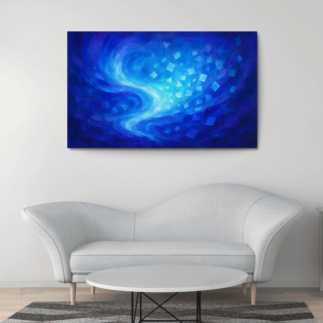 Luminescent Echoes Of Thought oil paintings frame