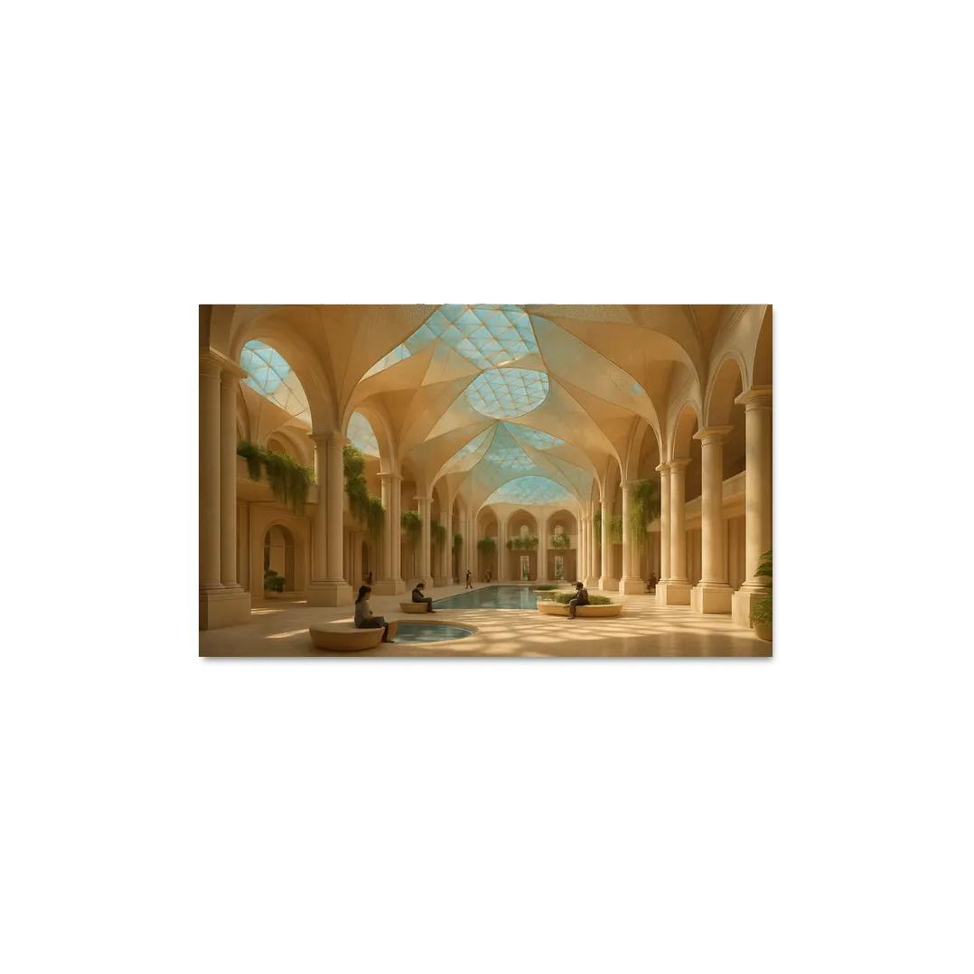 Luminous Canopy Atriums modern paintings frame