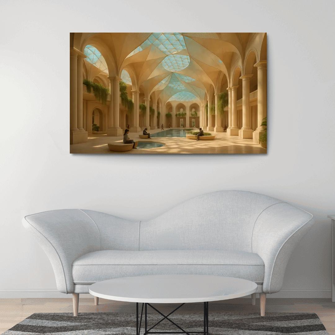 Luminous Canopy Atriums modern paintings frame