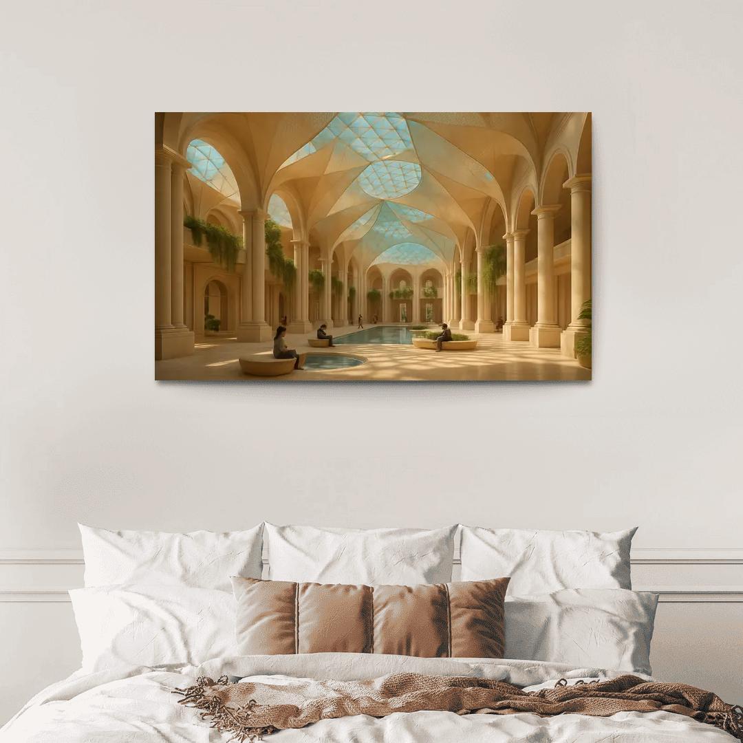 Luminous Canopy Atriums modern paintings frame