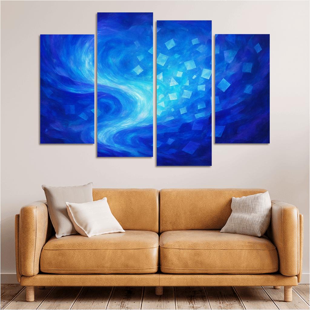 Luminescent Echoes Of Thought oil paintings frame