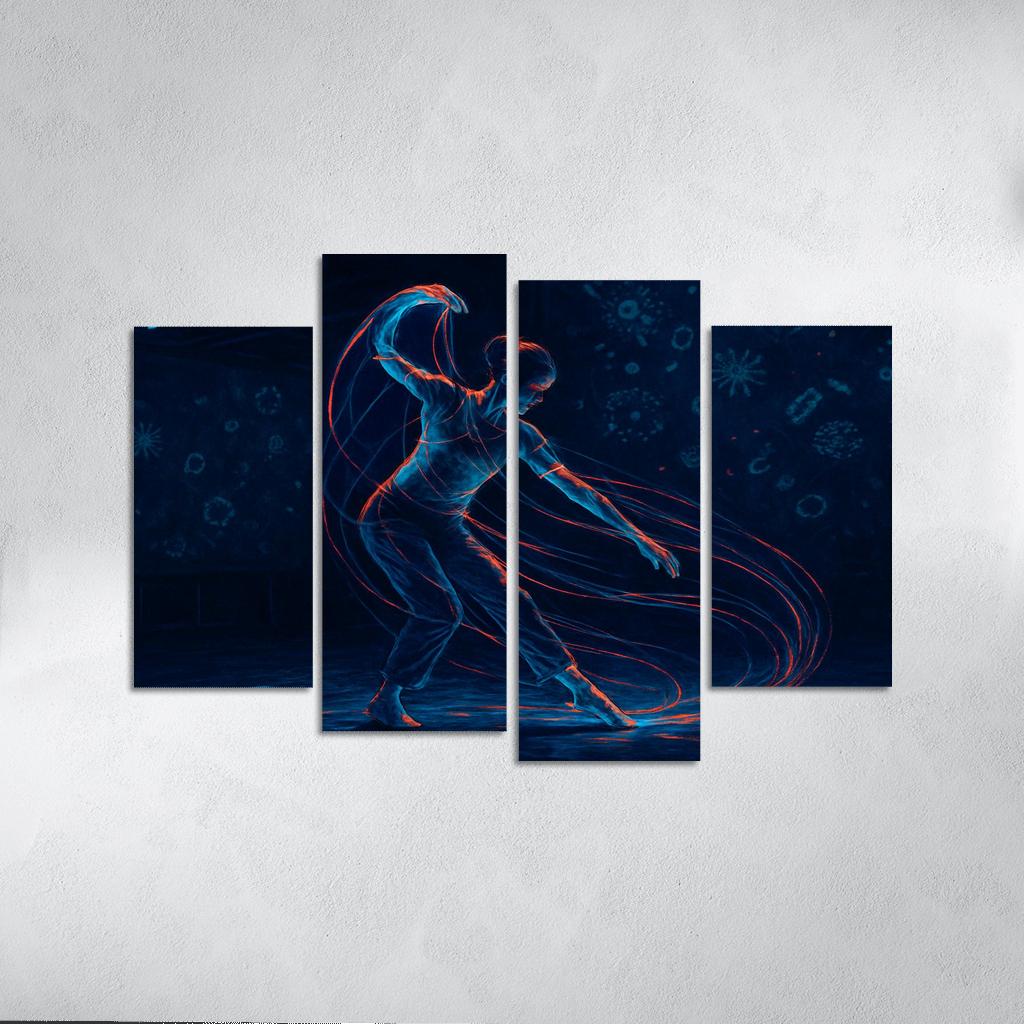 Bioluminescent Contemporary custom paintings frame