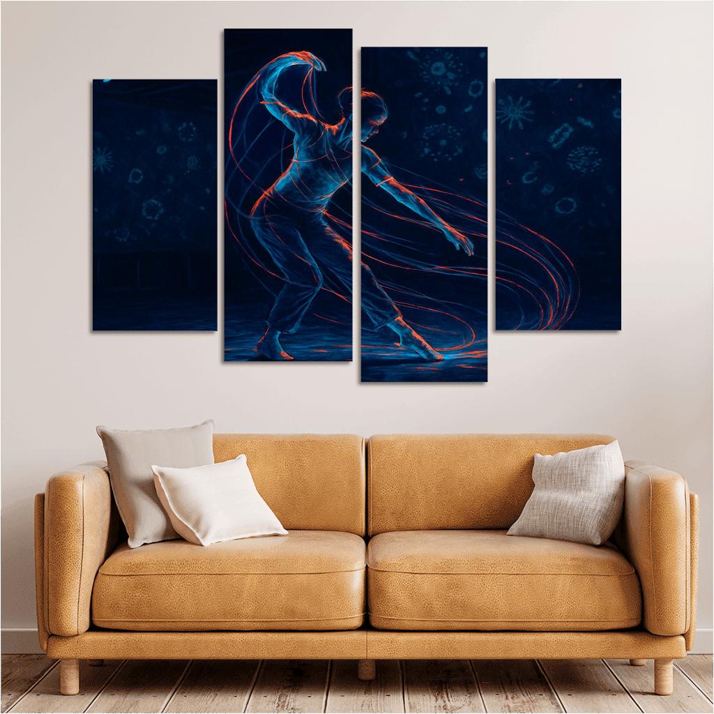 Bioluminescent Contemporary custom paintings frame