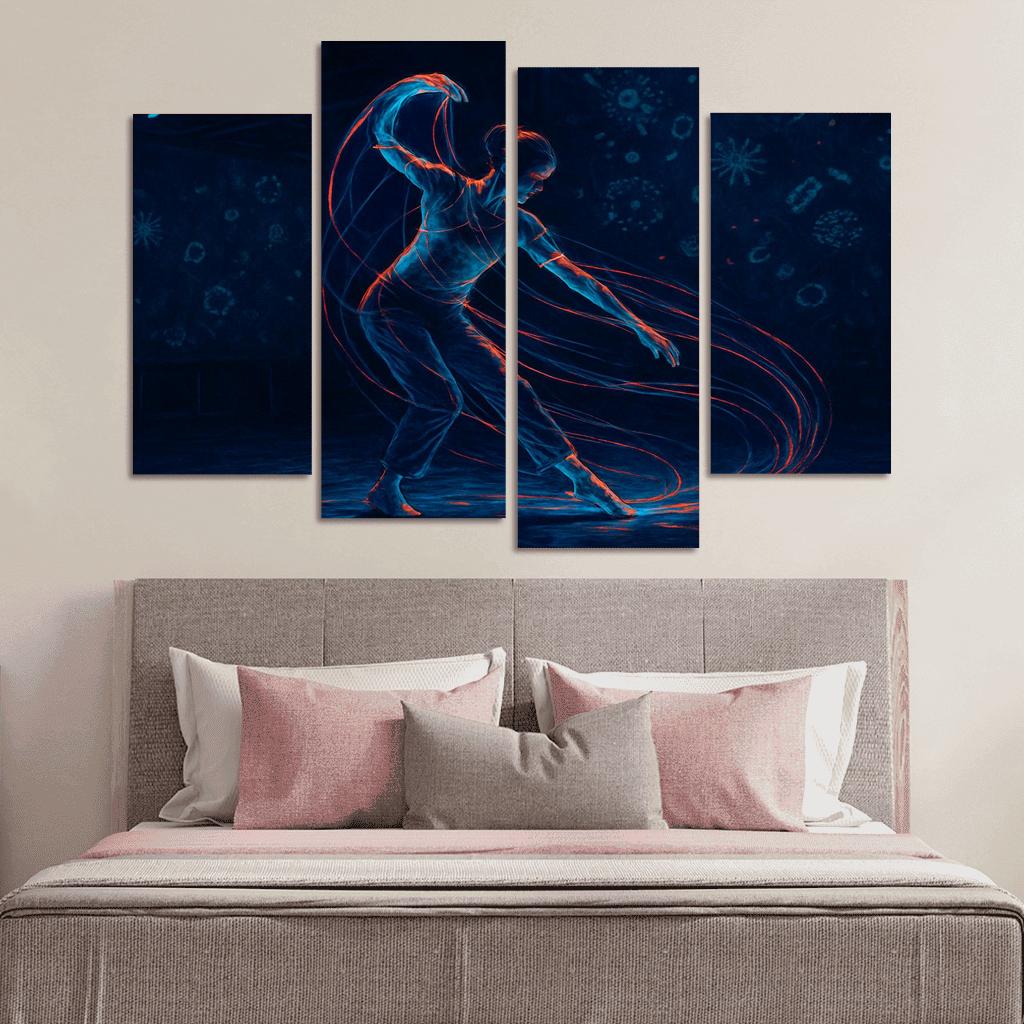 Bioluminescent Contemporary custom paintings frame