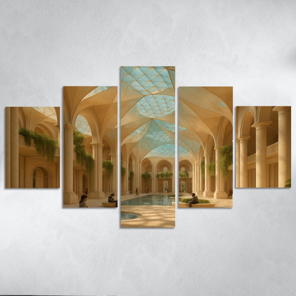 Luminous Canopy Atriums modern paintings frame