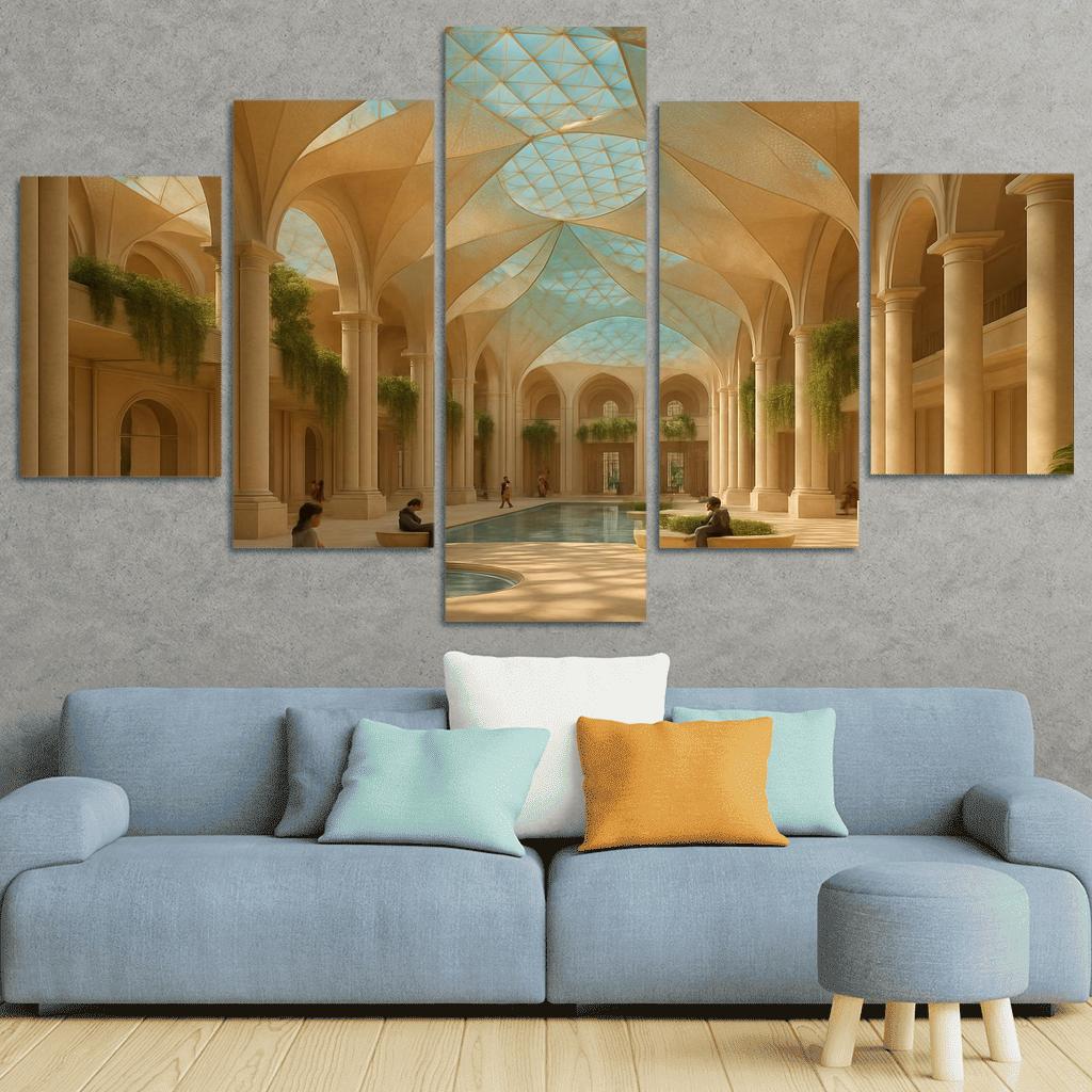 Luminous Canopy Atriums modern paintings frame