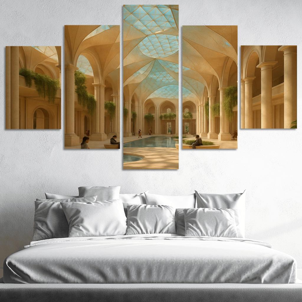 Luminous Canopy Atriums modern paintings frame
