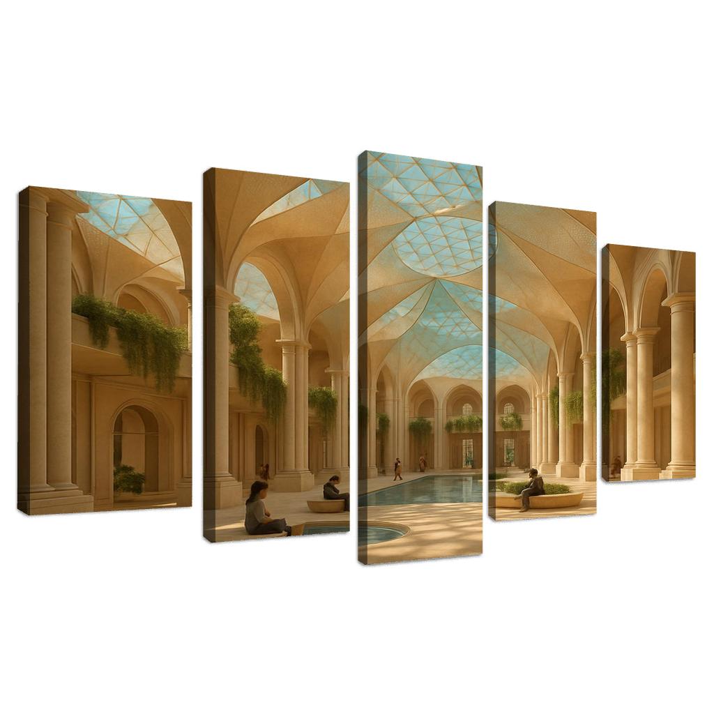 Luminous Canopy Atriums modern paintings frame