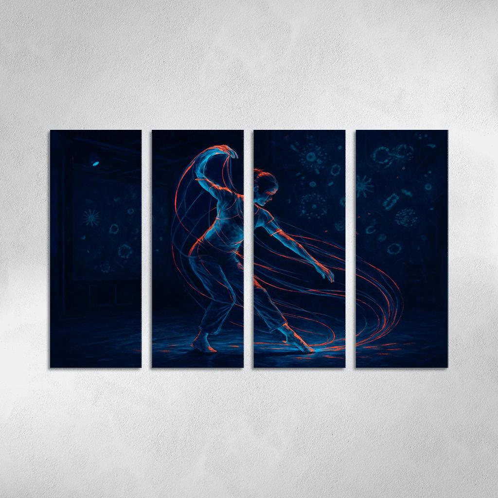 Bioluminescent Contemporary custom paintings frame