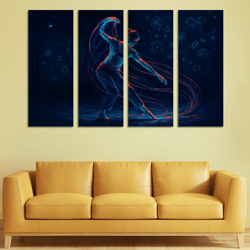 Bioluminescent Contemporary custom paintings frame