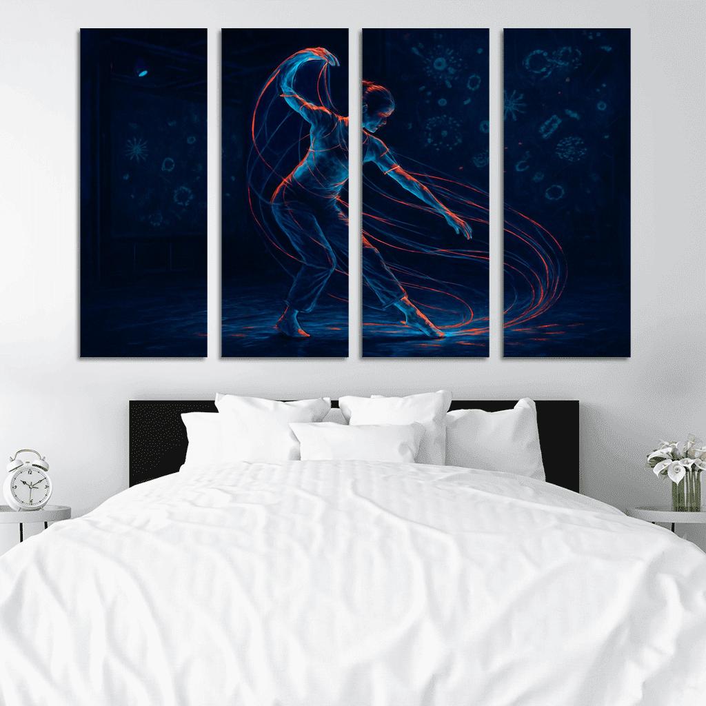 Bioluminescent Contemporary custom paintings frame