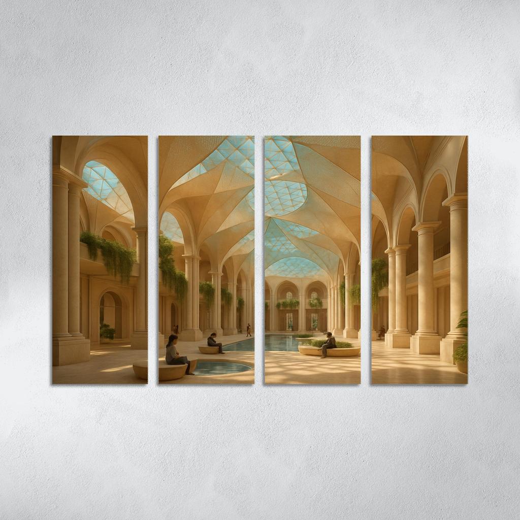 Luminous Canopy Atriums modern paintings frame
