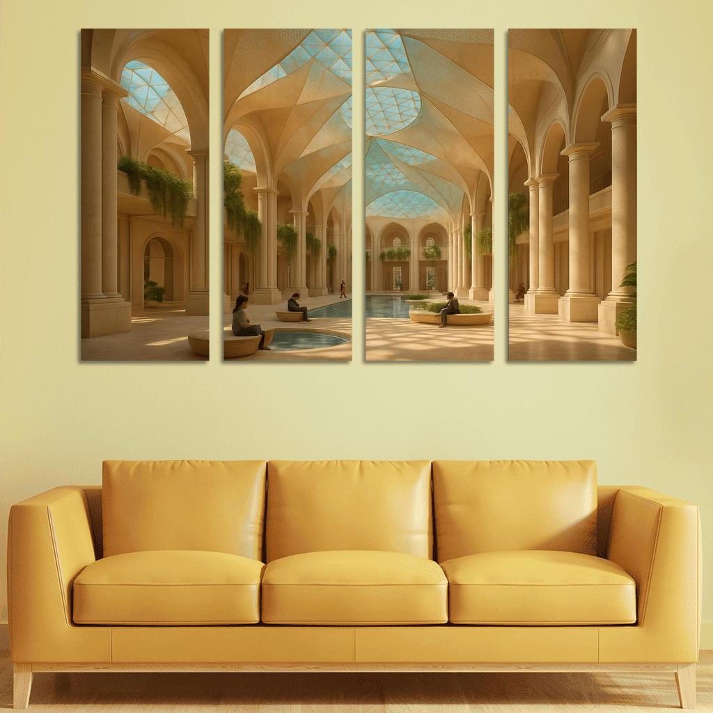 Luminous Canopy Atriums modern paintings frame