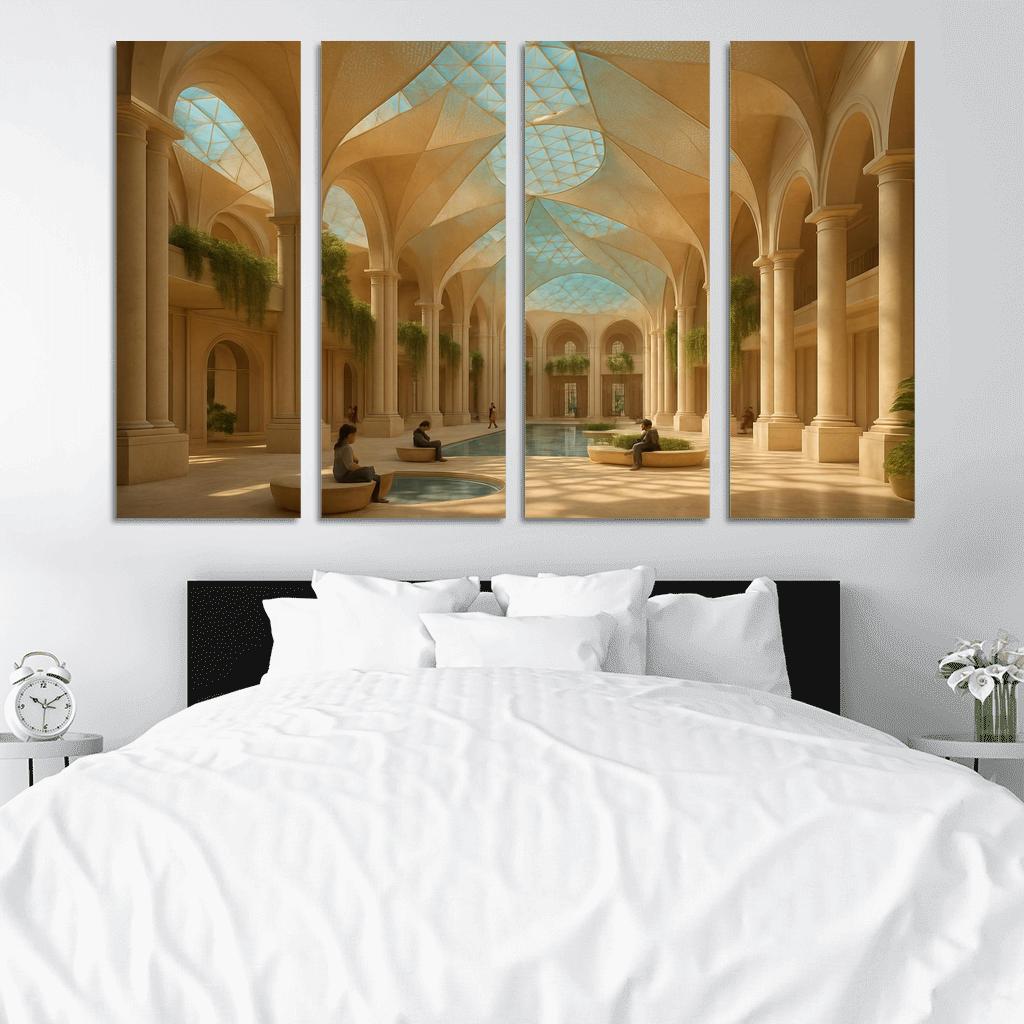 Luminous Canopy Atriums modern paintings frame