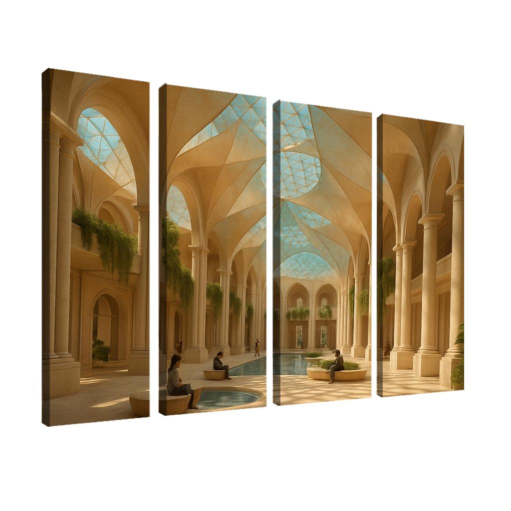 Luminous Canopy Atriums modern paintings frame