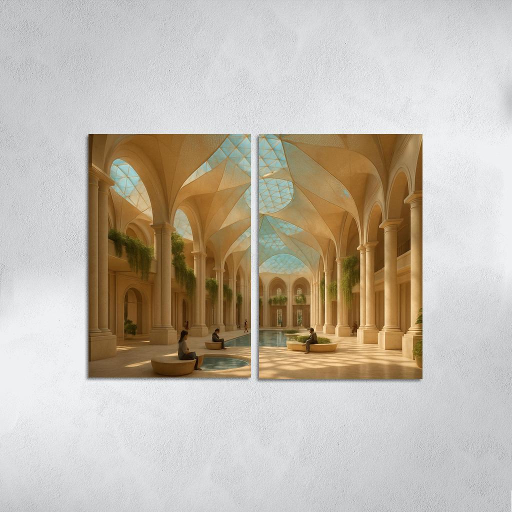 Luminous Canopy Atriums modern paintings frame