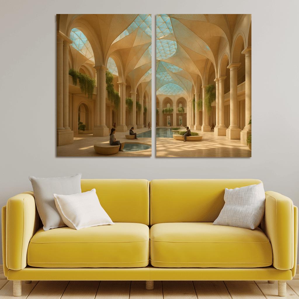 Luminous Canopy Atriums modern paintings frame