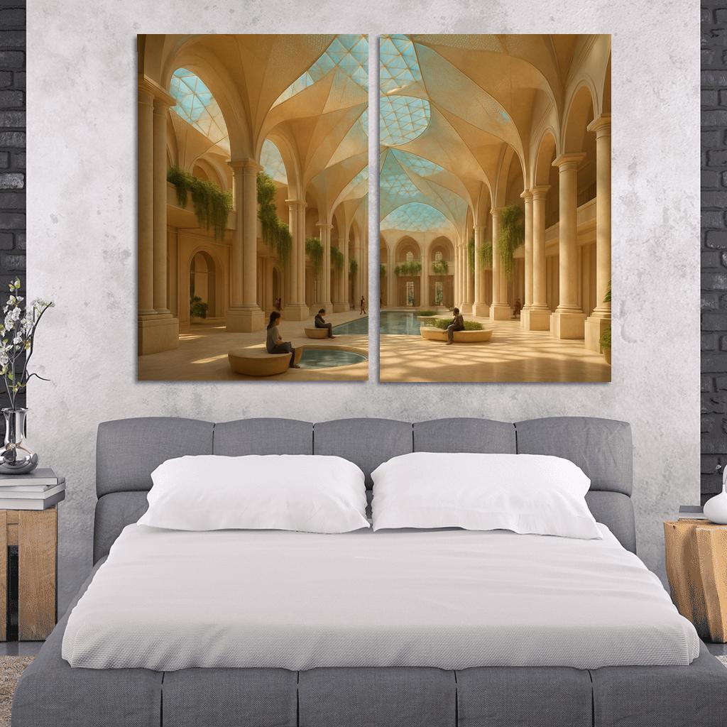 Luminous Canopy Atriums modern paintings frame