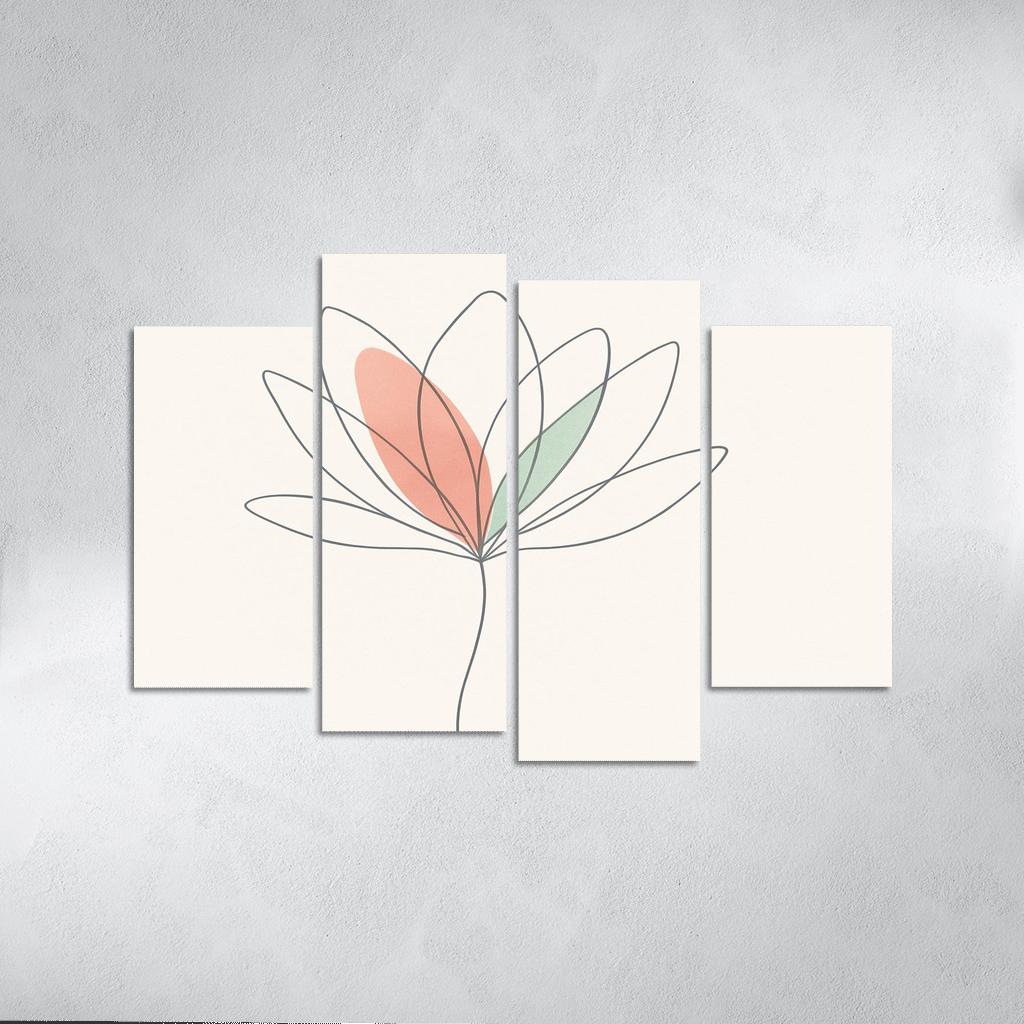 Silent Bloom oil paintings frame