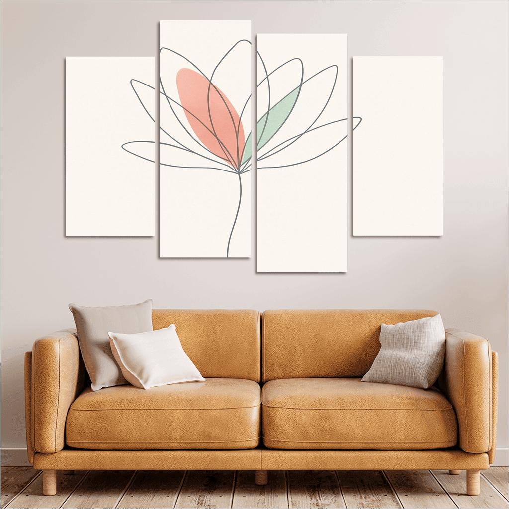Silent Bloom oil paintings frame