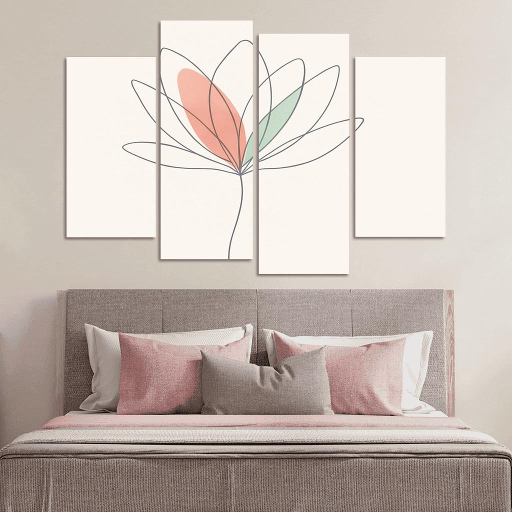 Silent Bloom oil paintings frame
