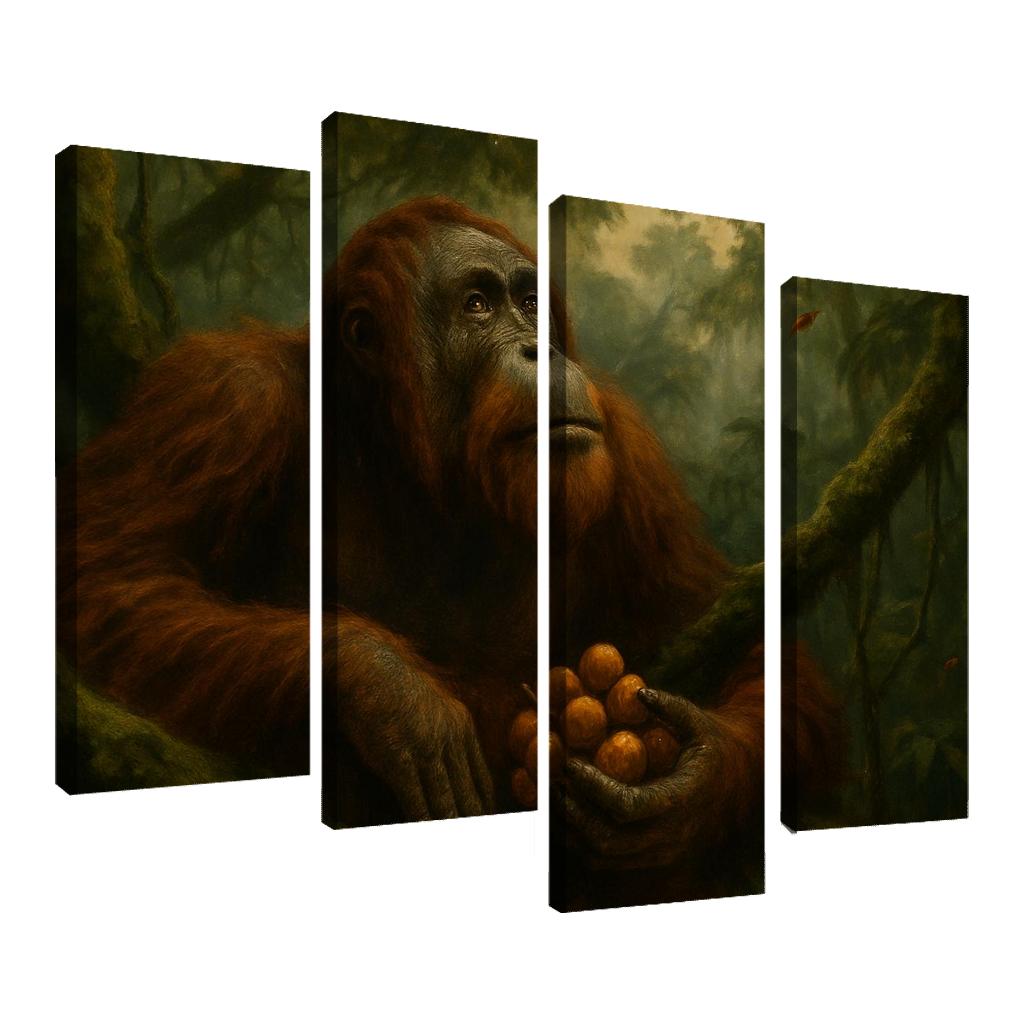 Bornean Orangutan Rainforest Guardian custom paintings frame